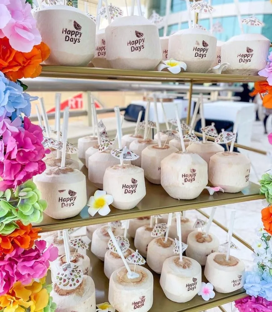 customised coconut bar forcatering